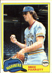 1981 Topps Baseball Cards      187     Mike Parrott